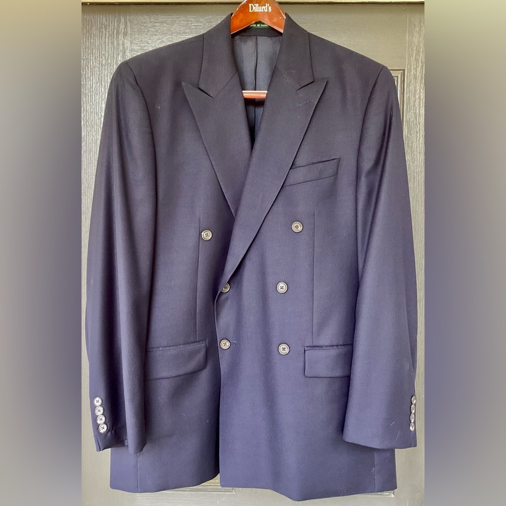 Ralph Lauren Blue Double-Breasted Suit